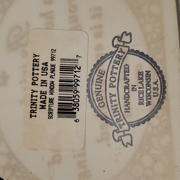 Inspirational Trinity Pottery Hanging Wall Plaque USA Ceramic Proverbs Uplifting - Picture 9 of 12